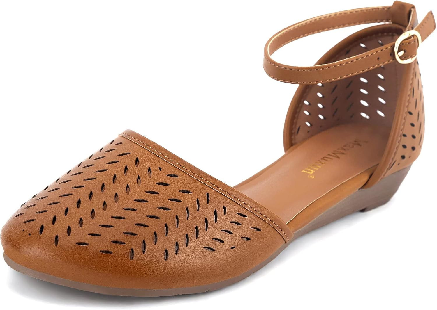 MaxMuxun Sandals for women 2026 Closed Toe Flats Roman Ankle Strap Cage Comfortable Summer Beach Dressy Shoes | Amazon (US)