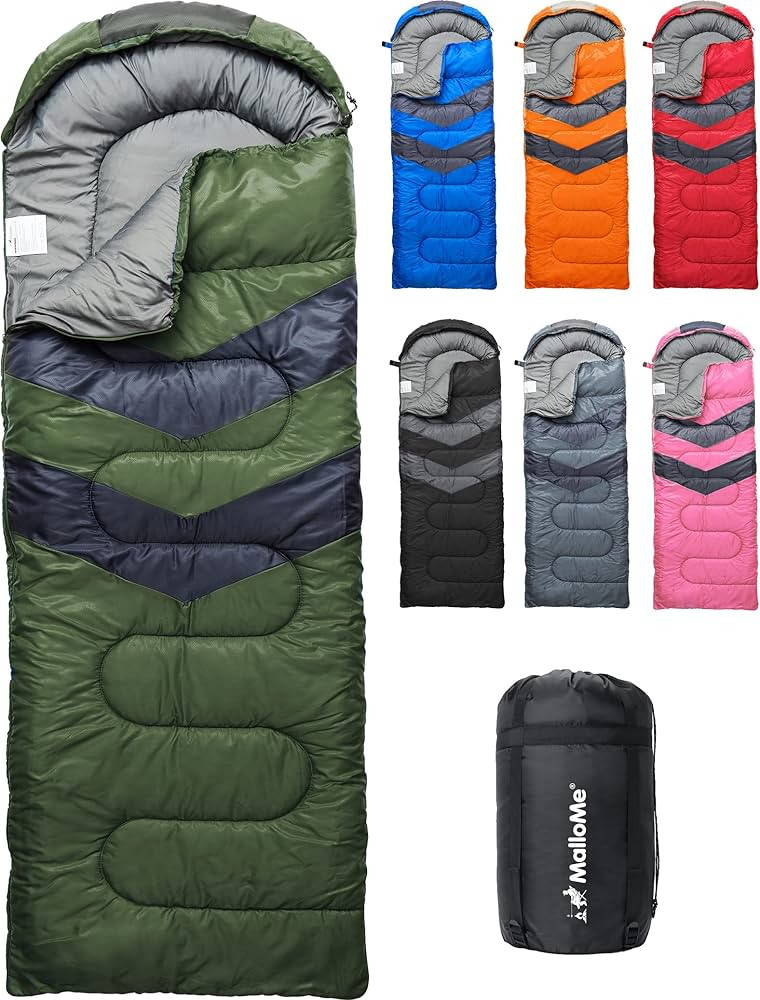 MalloMe Sleeping Bags for Adults Cold Weather & Warm - Backpacking Camping Sleeping Bag for Kids ... | Amazon (US)