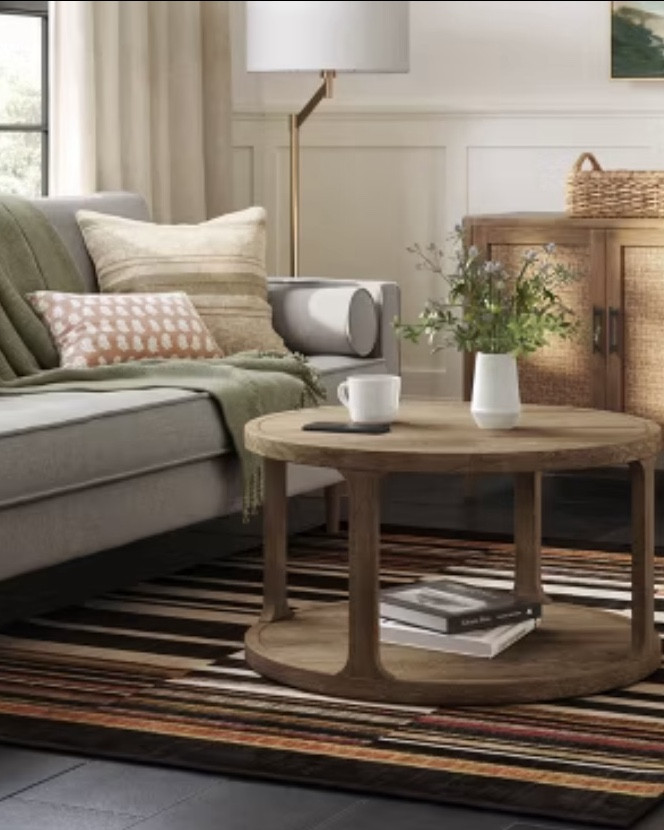 Coffee table by Threshold 

This round coffee table is currently on sale, and it comes in brown or black.

We love the look and the price!

Coffee tables/target circle week

#LTKHome #LTKU #LTKSaleAlert