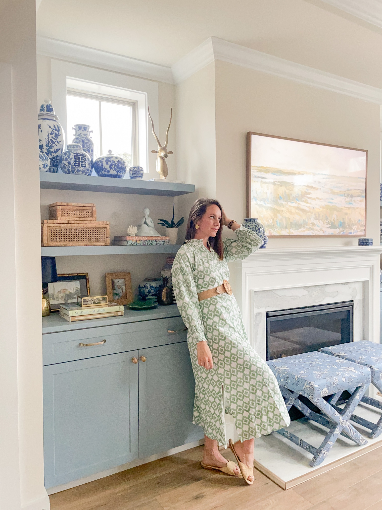 Size down a size in Geneva dress from Madison-Mathews! Code KATIE saves you 10%. Belt and sandals are tts