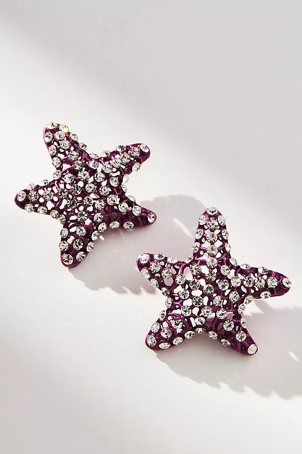 Crystal Starfish Post Earrings | Anthropologie (US)
