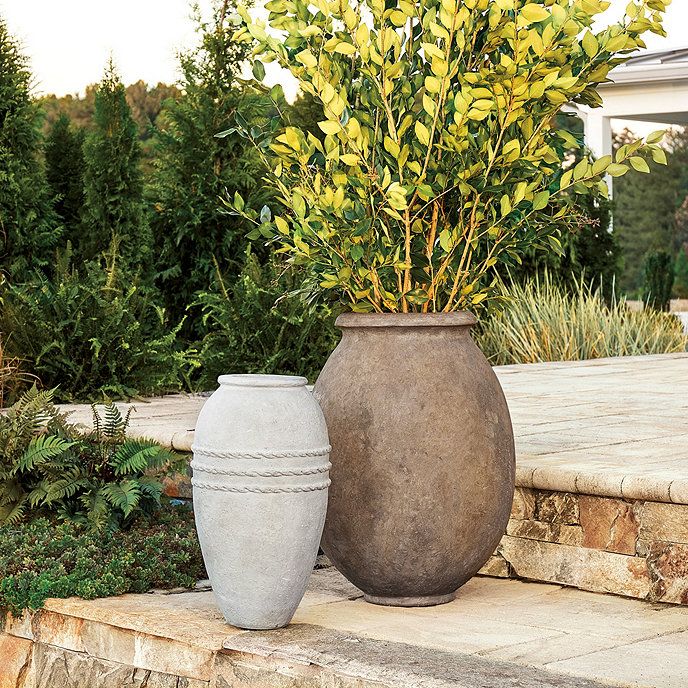 Campagna Olive Jar Weather Resistant Large Outdoor Planter | Ballard Designs, Inc.