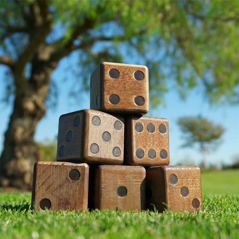 3.5" Stain Wooden Dice Giant Board Game (Set of 6) | Wayfair North America