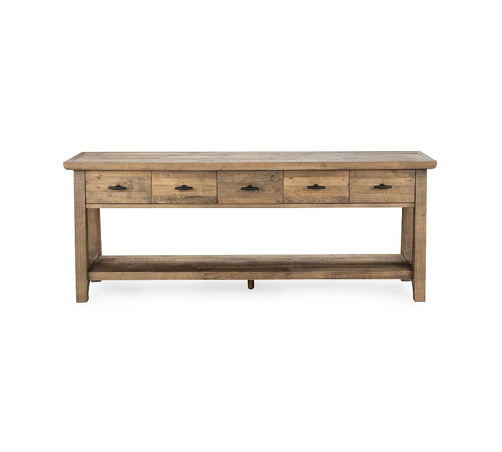 Ridgewood Reclaimed Pine Console Table, Natural | Pottery Barn (US)