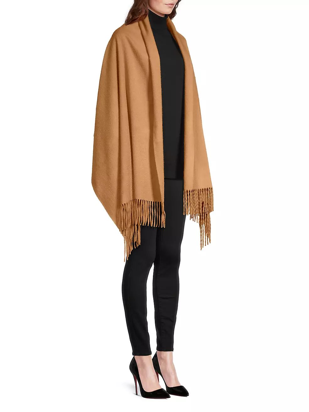 Fringed Cashmere Wrap | Saks Fifth Avenue