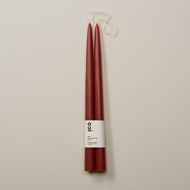 OUI X ROOT 12" DIPPED TAPER CANDLES GARNET SET OF 2 | Indigo (CA)