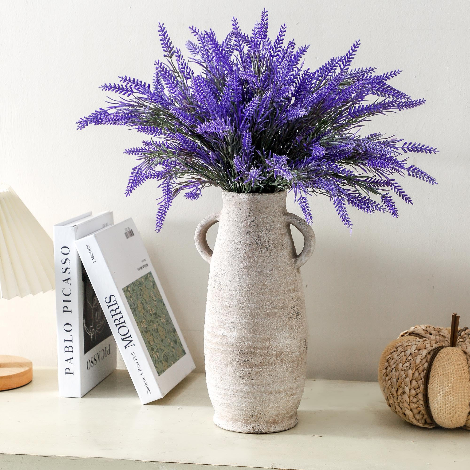 Ceramic Rustic Farmhouse Vase, Distressed Decorative 12 Inch Flower Vase for Home Decor, Ideal Sh... | Amazon (US)