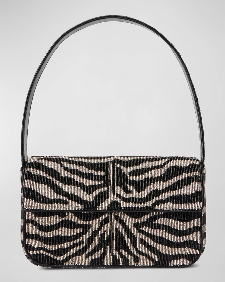 STAUD Tommy Two-Tone Beaded Shoulder Bag | Neiman Marcus