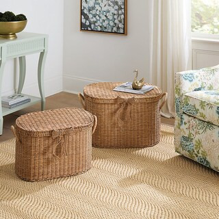 Bea Stacking Baskets - Set of 2 | Ballard Designs, Inc.