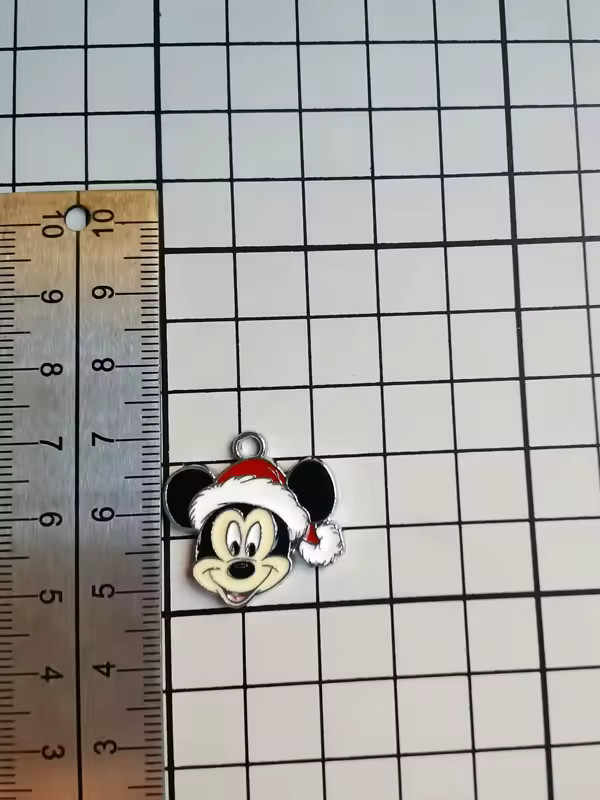10PCS cartoon Christmas Mickey Pendant DIY Jewelry Necklace Earrings Bracelet Jewelry Earring Cha... | AliExpress (US)