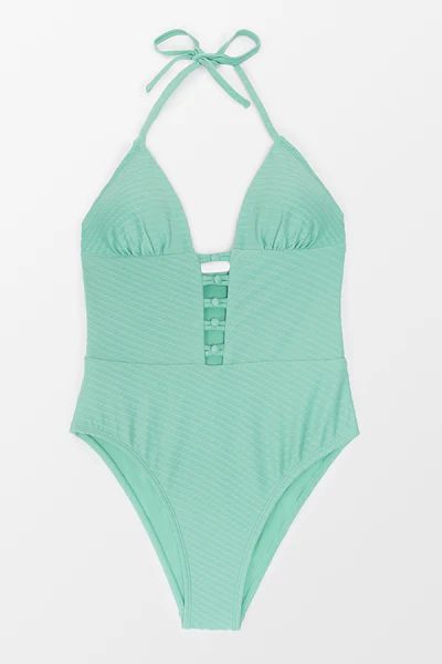 Melinda Hollow Out Halter One Piece Swimsuit | Cupshe