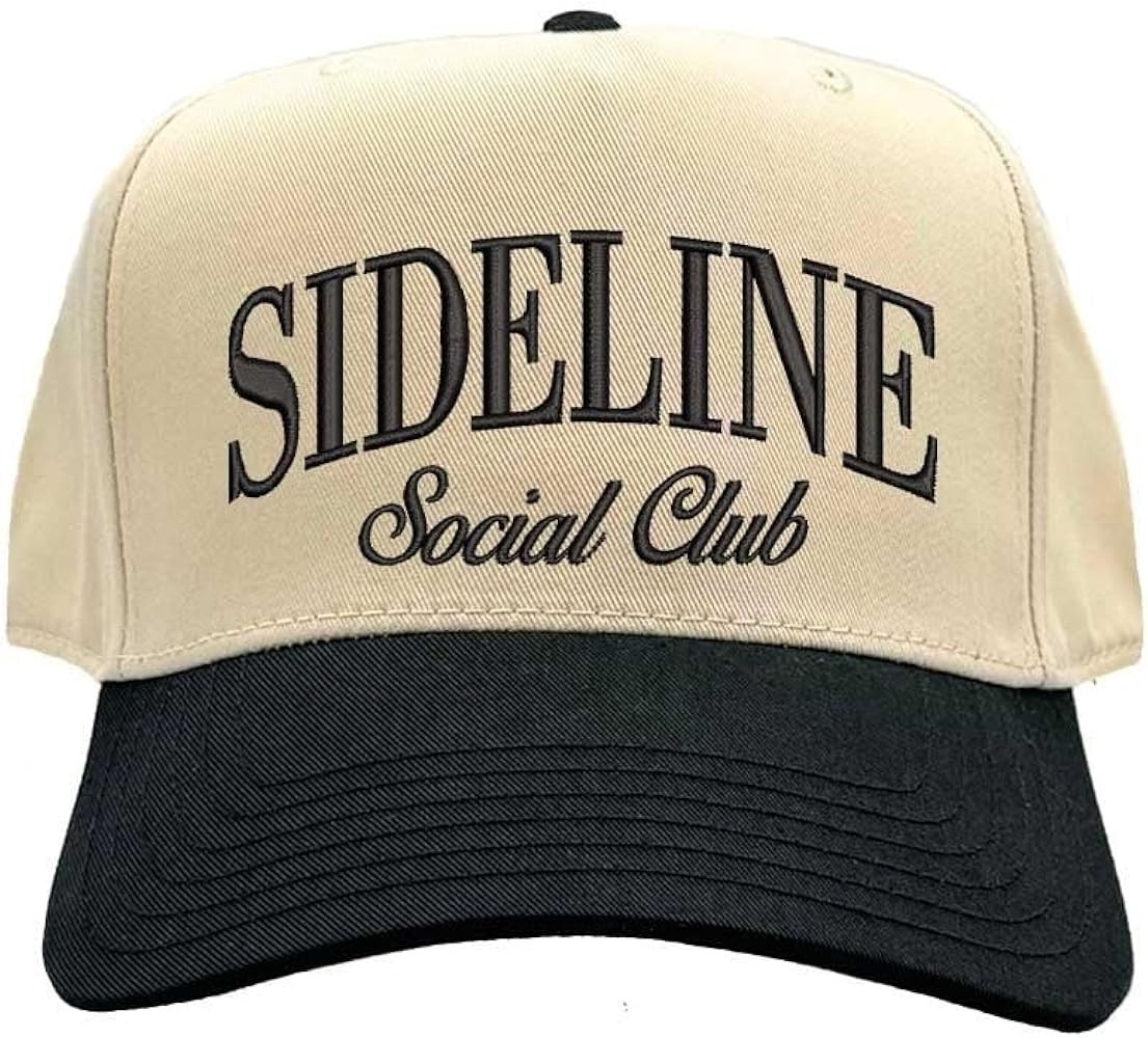 Sideline Social Club Two Tone Baseball Hat Unisex Baseball Cap for Streetwear, Tailgates, Rodeos ... | Amazon (US)