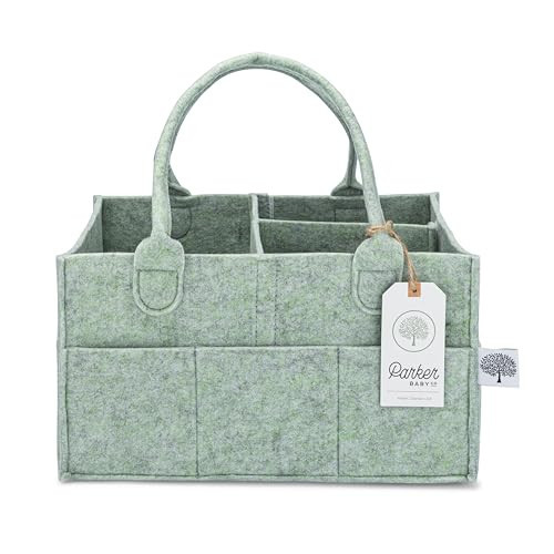 Parker Baby Co. Felt Diaper Caddy Organizer - Regular, Sage | Amazon (US)