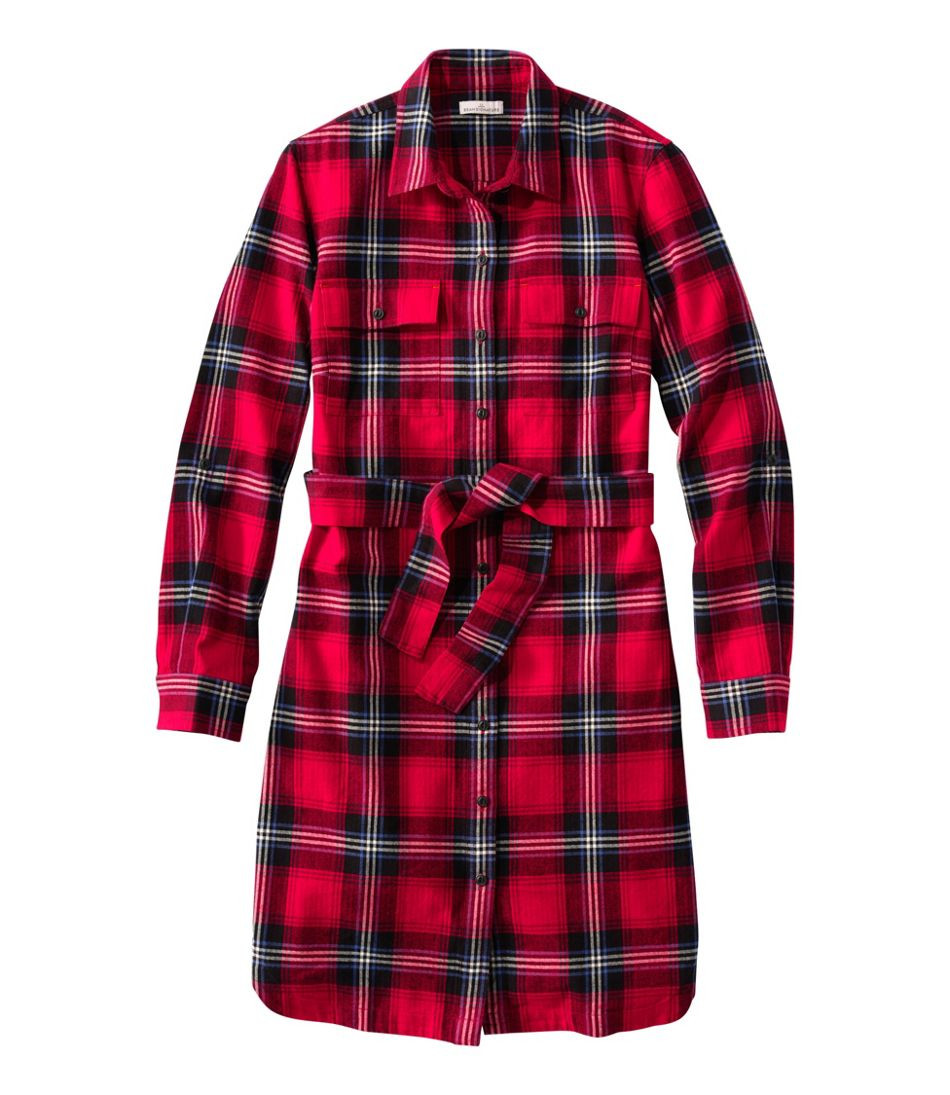 Women's Signature Camp Flannel Shirt Dress, Button-Front | Shirts & Button-Downs at L.L.Bean | L.L. Bean