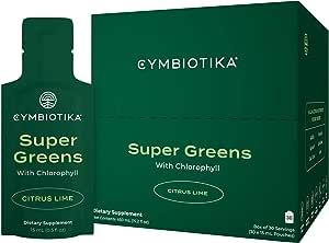 CYMBIOTIKA Super Greens Supplement with Chlorophyll, Spirulina, Daily Vegan Superfood Packets for... | Amazon (US)