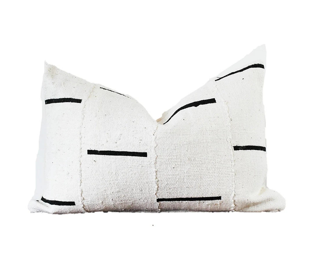 THE LILLY Authentic African Mudcloth Lumbar Pillow Cover - Etsy | Etsy (US)