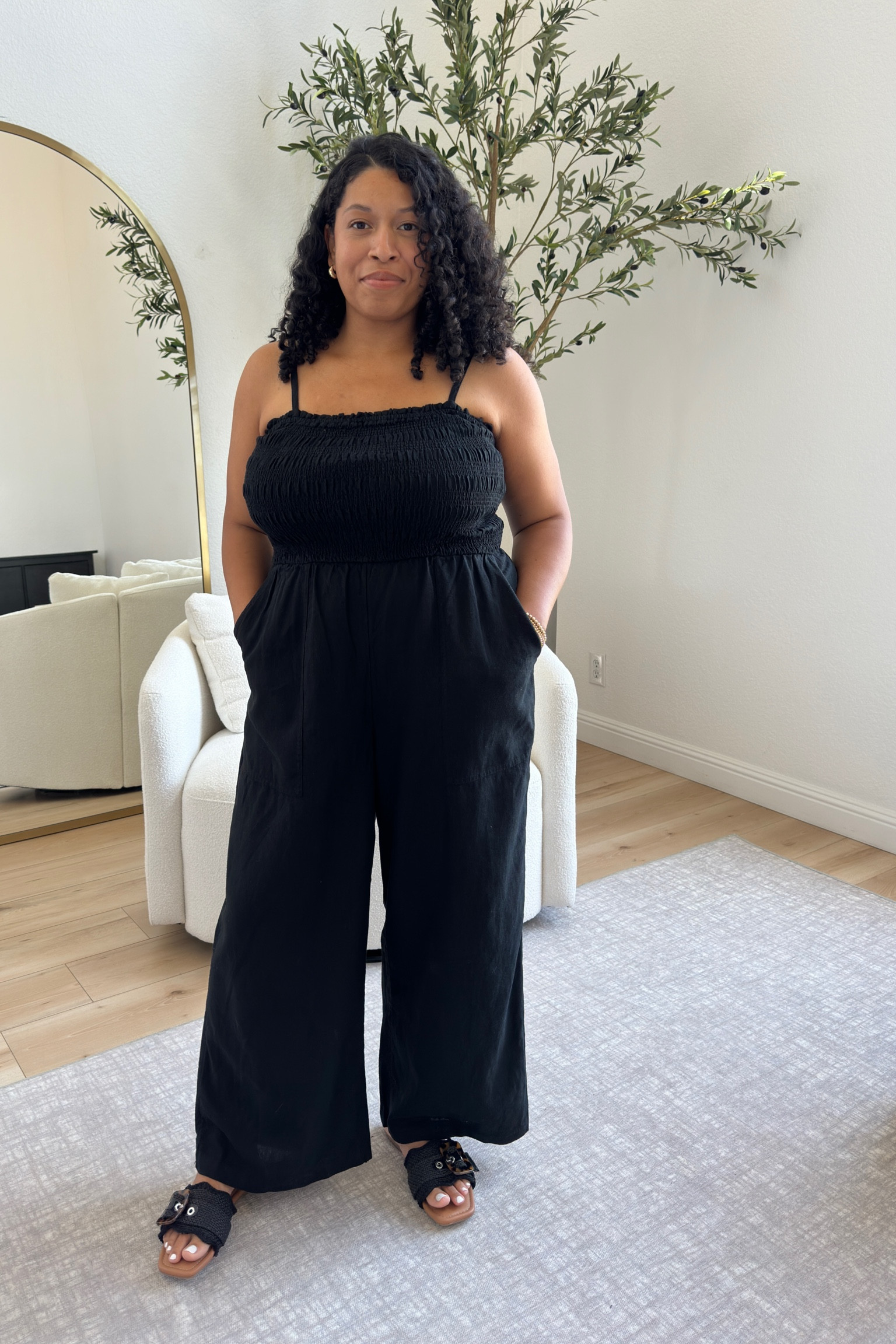 This smocked jumpsuit from Target is so comfortable and comes in multiple colors!   
Wearing a large 

Target fashion | Target haul | Target finds | midsize fashion 


#LTKStyleTip #LTKSeasonal #LTKMidsize