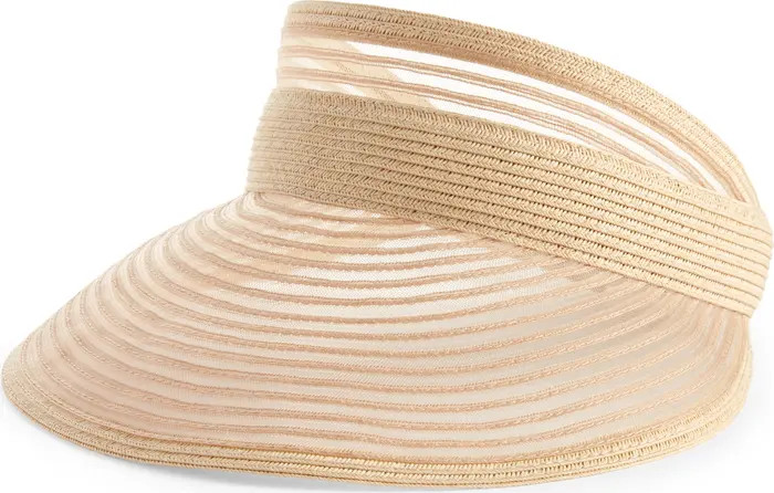 Nordstrom Large Sheer Brim Straw Visor | Nordstrom | Nordstrom