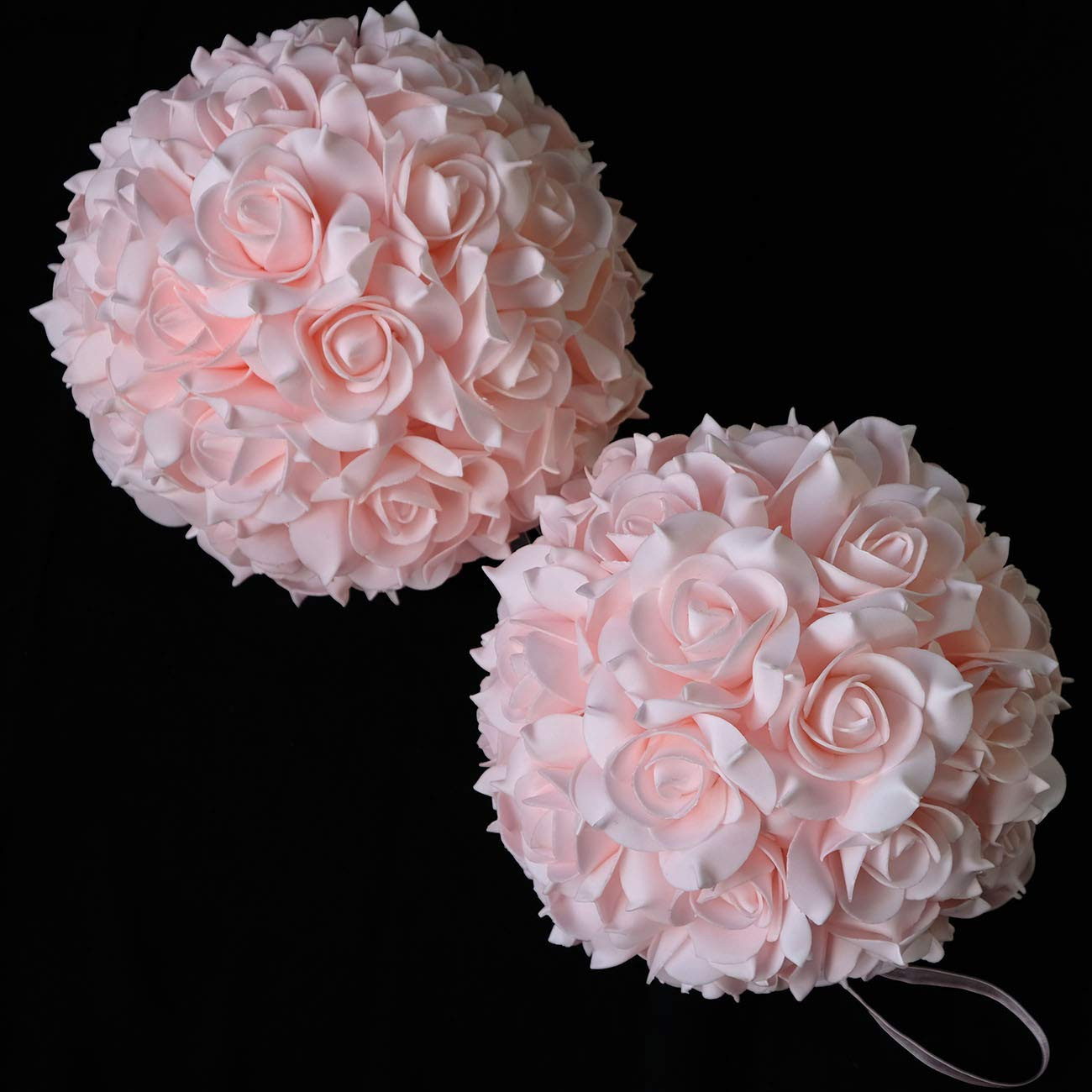 idyllic 8 Inches Artificial Flowers Roses, Kissing Flower Balls, DIY Wedding Bouquets Party Home ... | Amazon (US)