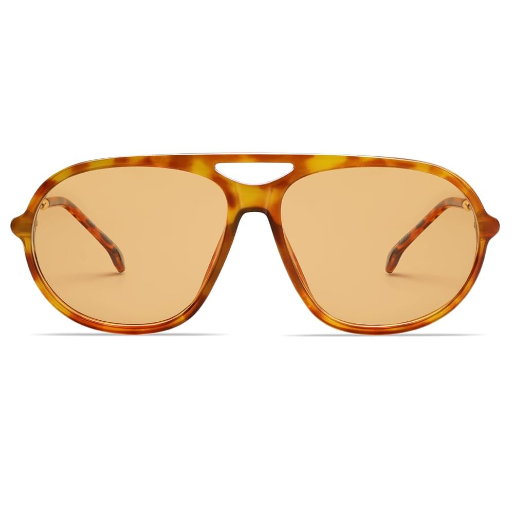 VANLINKER Trendy Polarized Aviator Sunglasses for Women Men Retro 70s Metal Frame Aviators VL9824 | Amazon (US)