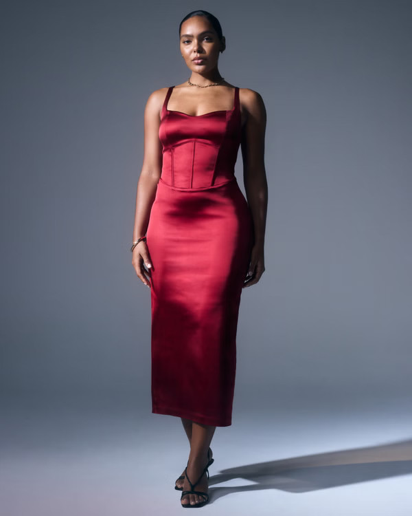 Women'sDresses & JumpsuitsMidi Dresses | Abercrombie & Fitch (UK)