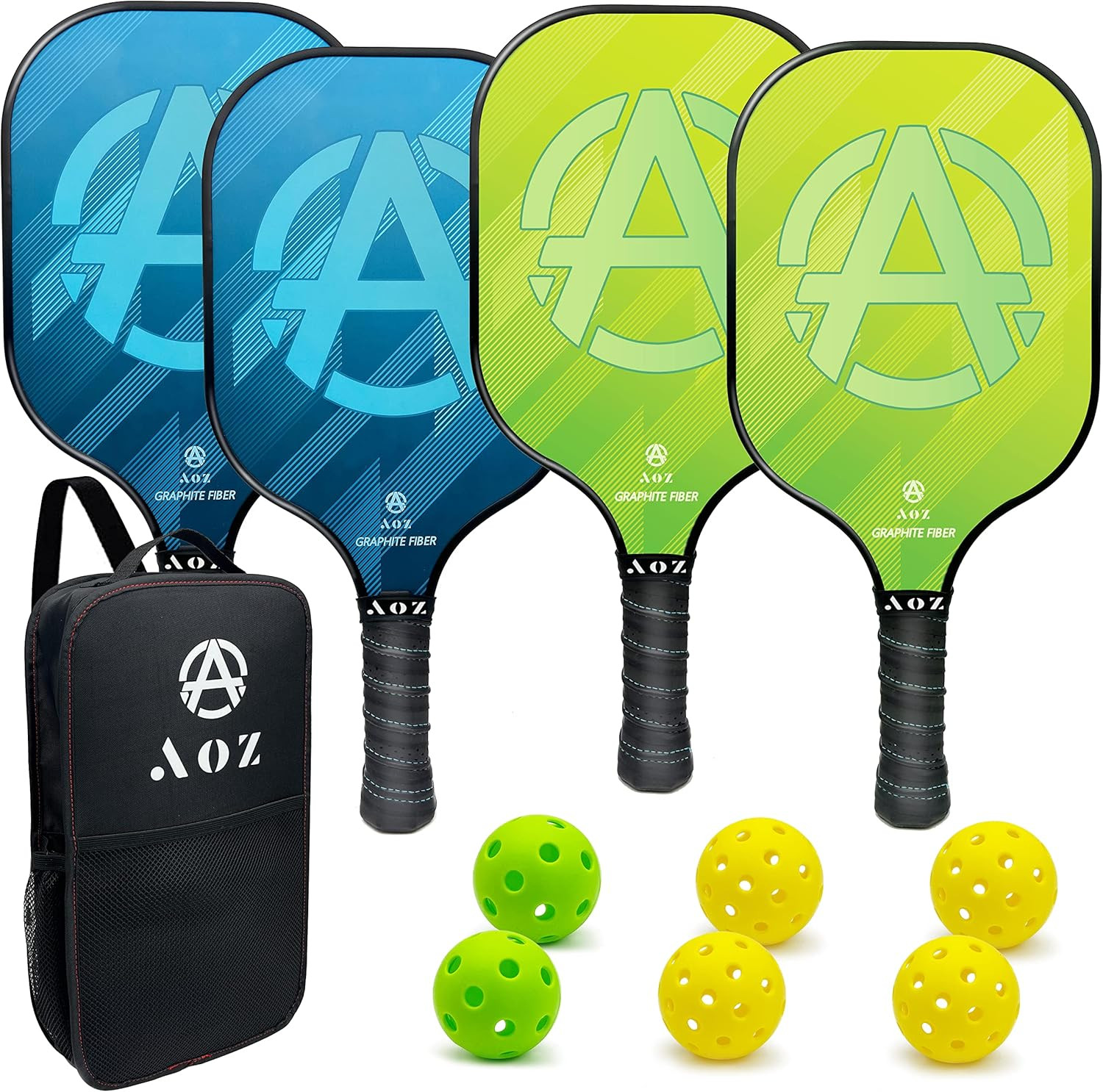 AOZINTL Pickleball Paddles Set of 4, Graphite Face Pickleball Paddles with Honeycomb Core and Pre... | Amazon (US)