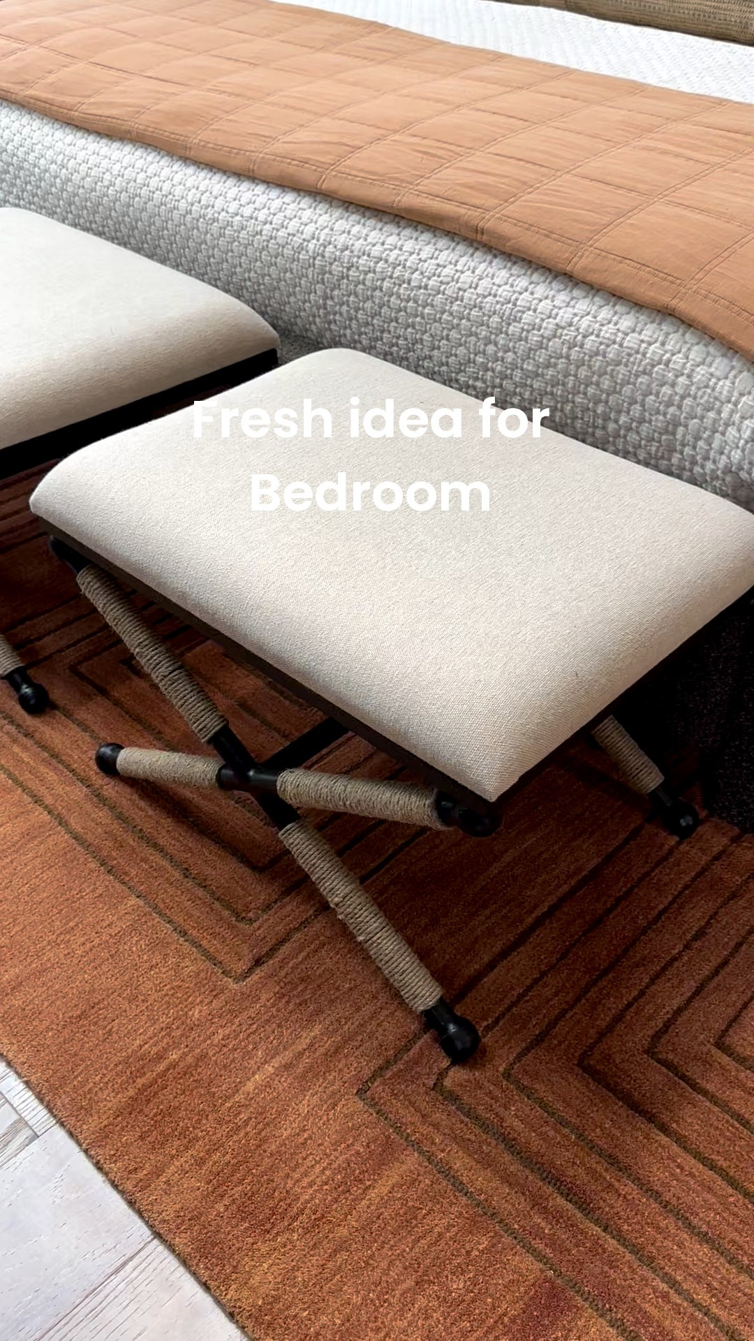 Use stools or ottoman at the foot of a bed!
@Wayfair 

#LTKSaleAlert #LTKstorytime #LTKHome