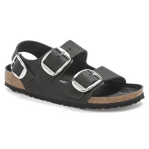 Milano Big Buckle Oiled Leather Black | BIRKENSTOCK | Birkenstock USA