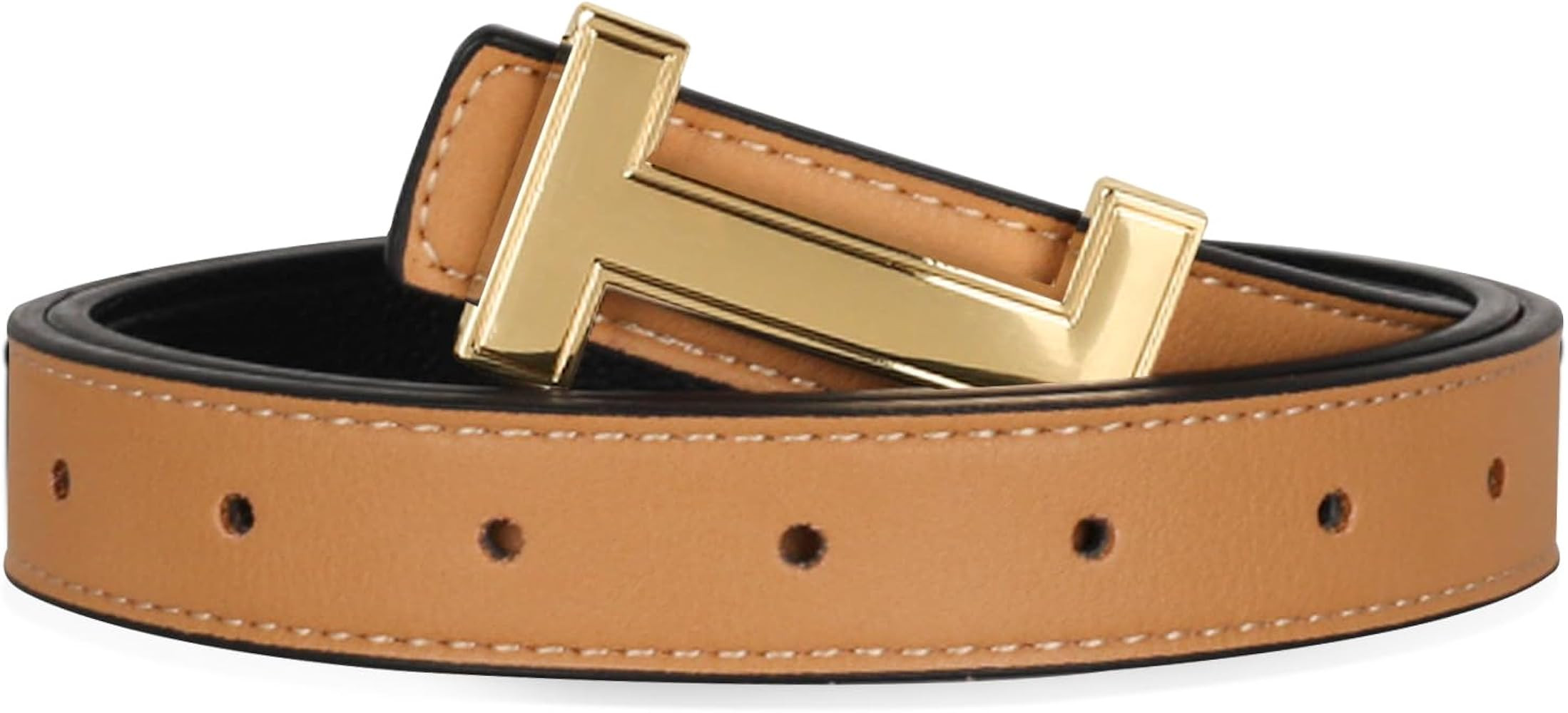 Relang Women's Belts with Gold Buckle, Fashion Waist Band, Elegant Ladies' Belt, Gift for Women | Amazon (US)