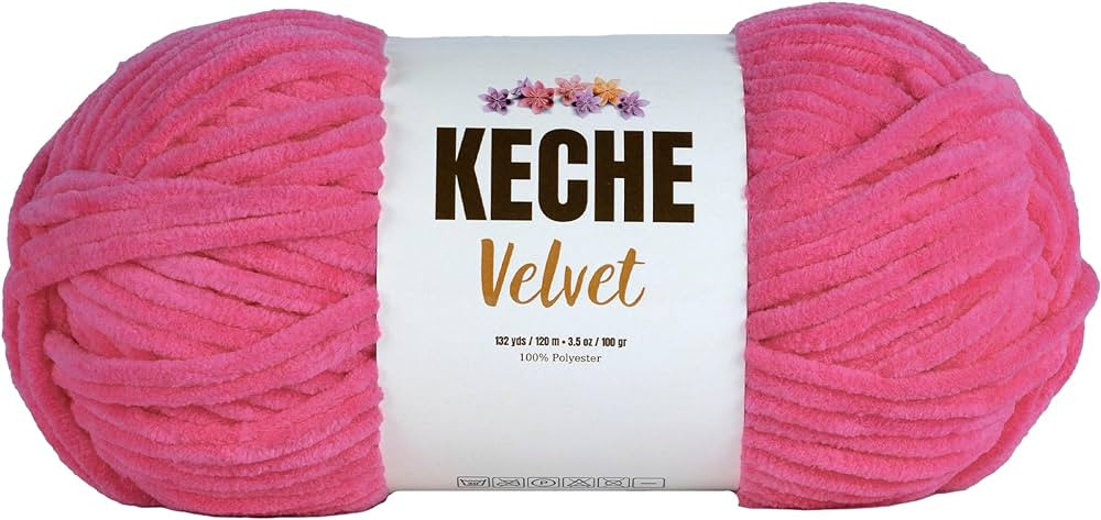Keche Velvet Yarn for Crocheting, Soft Chenille Bulky Baby Blanket Amigurumi Yarn 100 gr (132 yds... | Amazon (US)