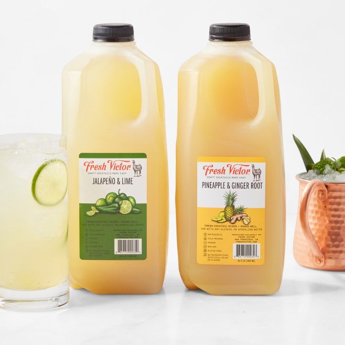 Fresh Victor Pineapple Ginger and Jalapeno Lime Cocktail Mixes, 64oz. | Williams-Sonoma