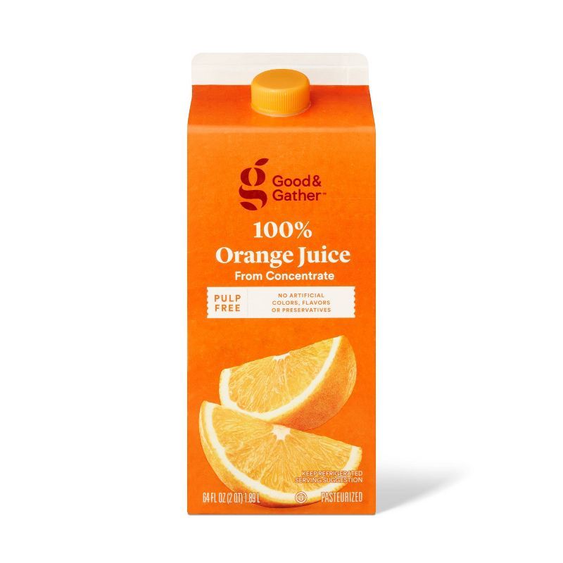 Pulp Free 100% Orange Juice From Concentrate - 64 fl oz - Good & Gather™ | Target