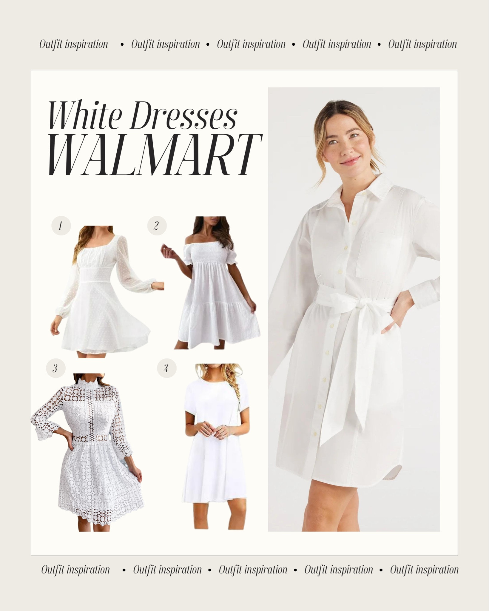 White dresses from Walmart #walmart @walmart 

#LTKstyletip #LTKSeasonal #LTKbeauty