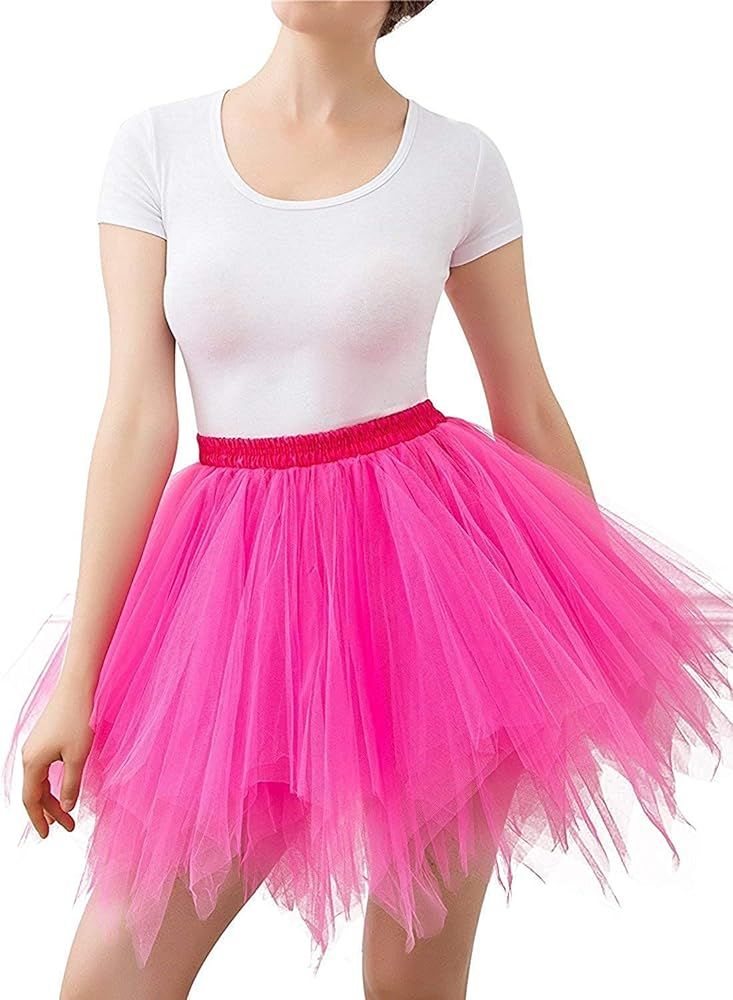 ChicWind Womens Rainbow Puffy Tutu Layered Tulle Petticoat Skirt for Party | Amazon (CA)