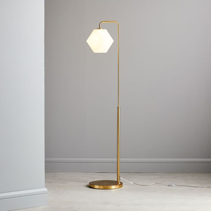 Sculptural Glass Faceted Floor Lamp (58") | West Elm (US)