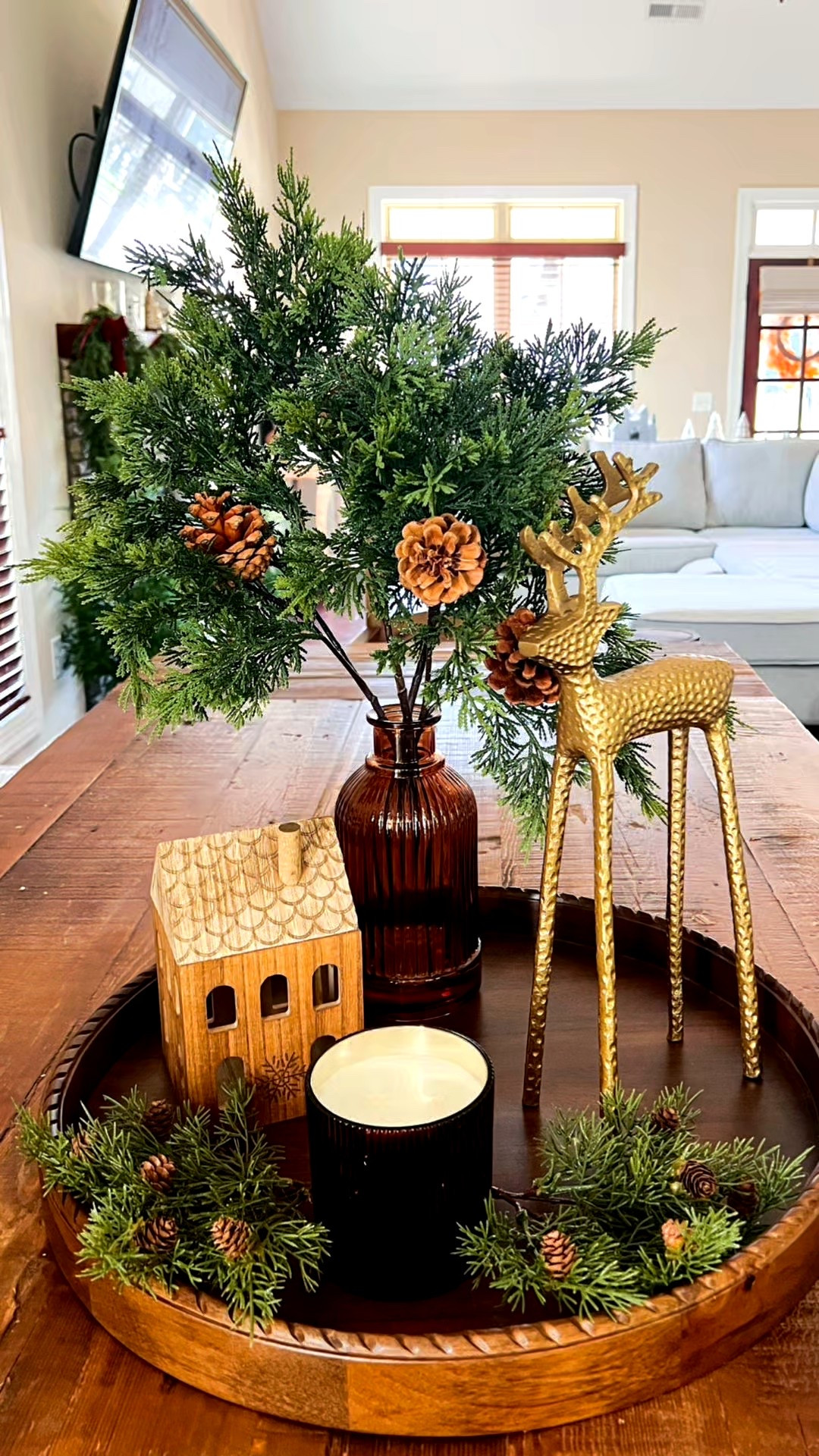 Holiday magic in full bloom ✨ This gorgeous centerpiece featuring the stunning gold deer from Walmart and winter floral arrangement from Target has my dining table ready for the season. Mixing elegance and cozy charm in one perfect combo 🦌🌸 #HolidayDecor #TargetFinds #WalmartHome #TablescapeGoals

#LTKHome #LTKSeasonal #LTKGiftGuide