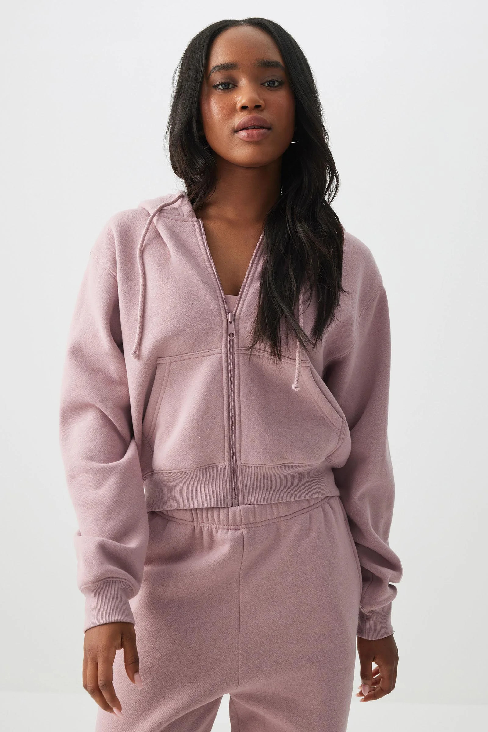 MADESOFT Fleece Short Zip Up Hoodie | Ardene