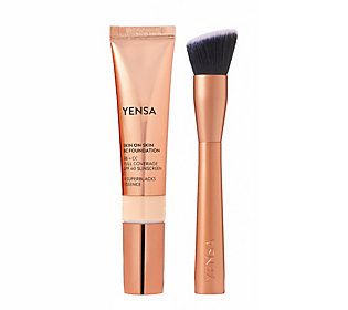 YENSA Beauty BC Foundation SPF 40 With Brush | QVC