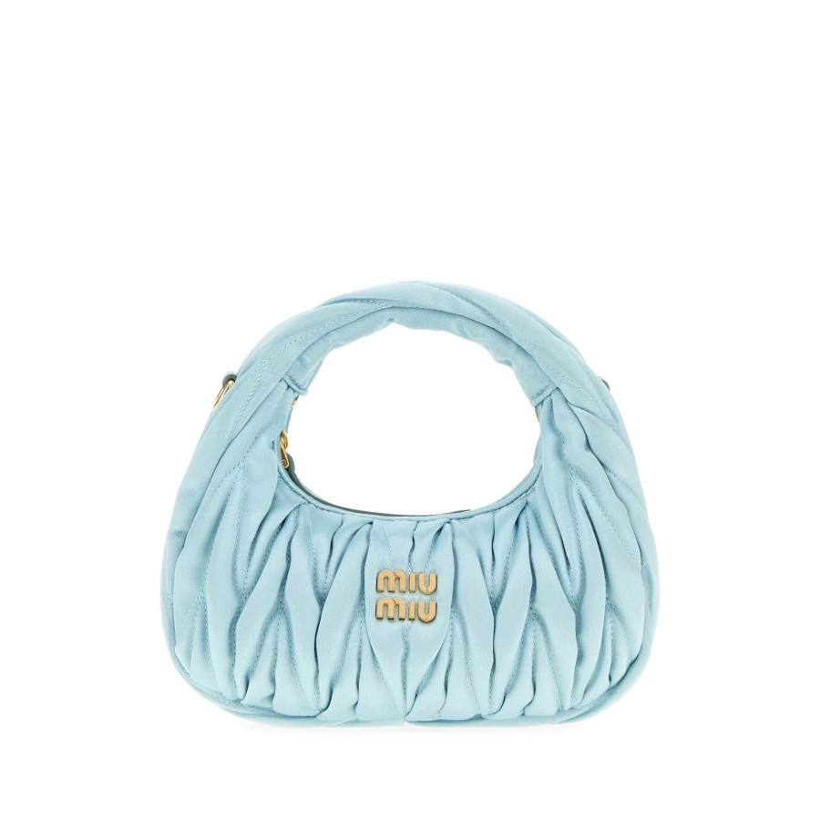 Miu Miu Pastel Light Blue Satin Mini Wander Handbag | Jomashop.com & JomaDeals.com