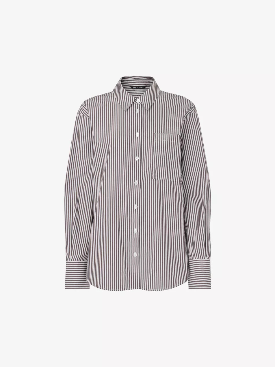 Striped relaxed-fit cotton shirt | Selfridges
