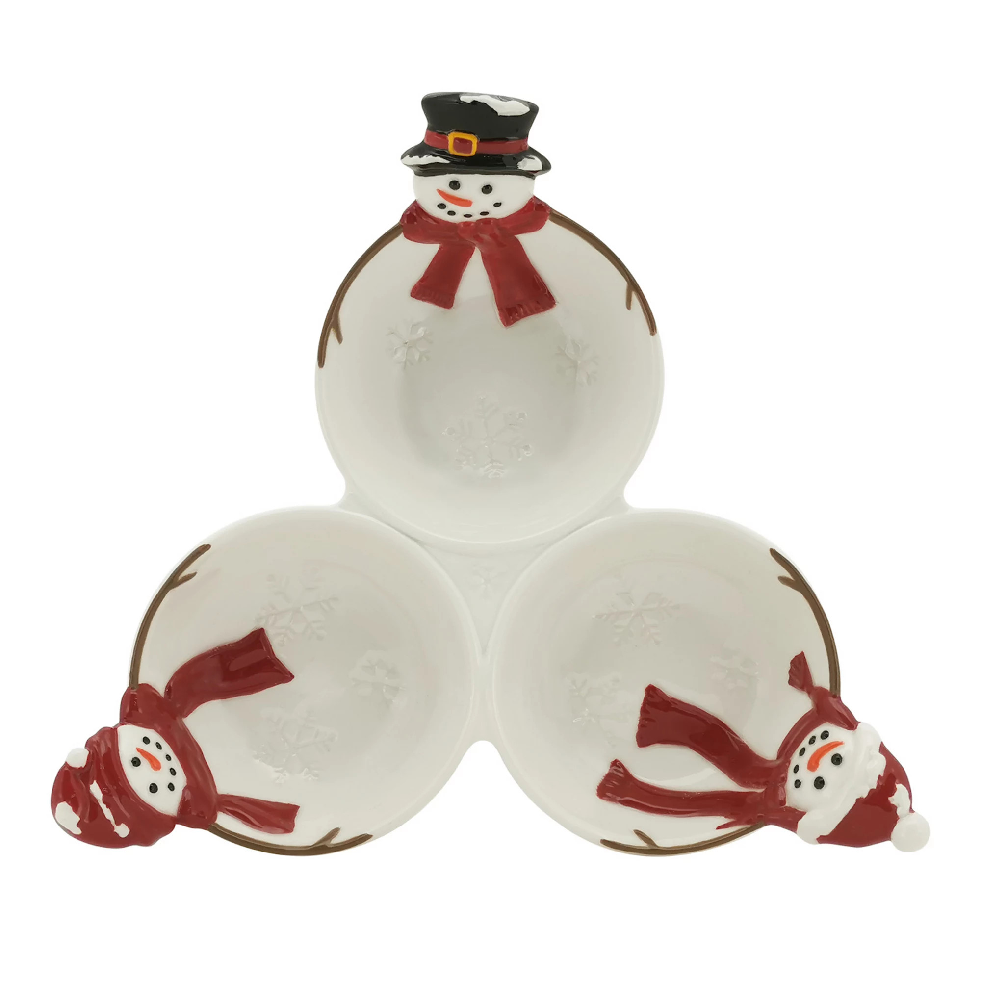 St. Nicholas Square® Snowman 3-Section Serving Dish | Kohl's