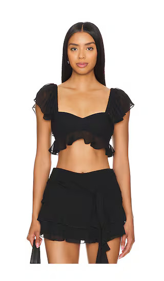 X Revolve Aliyah Crop Top in Black | Revolve Clothing (Global)