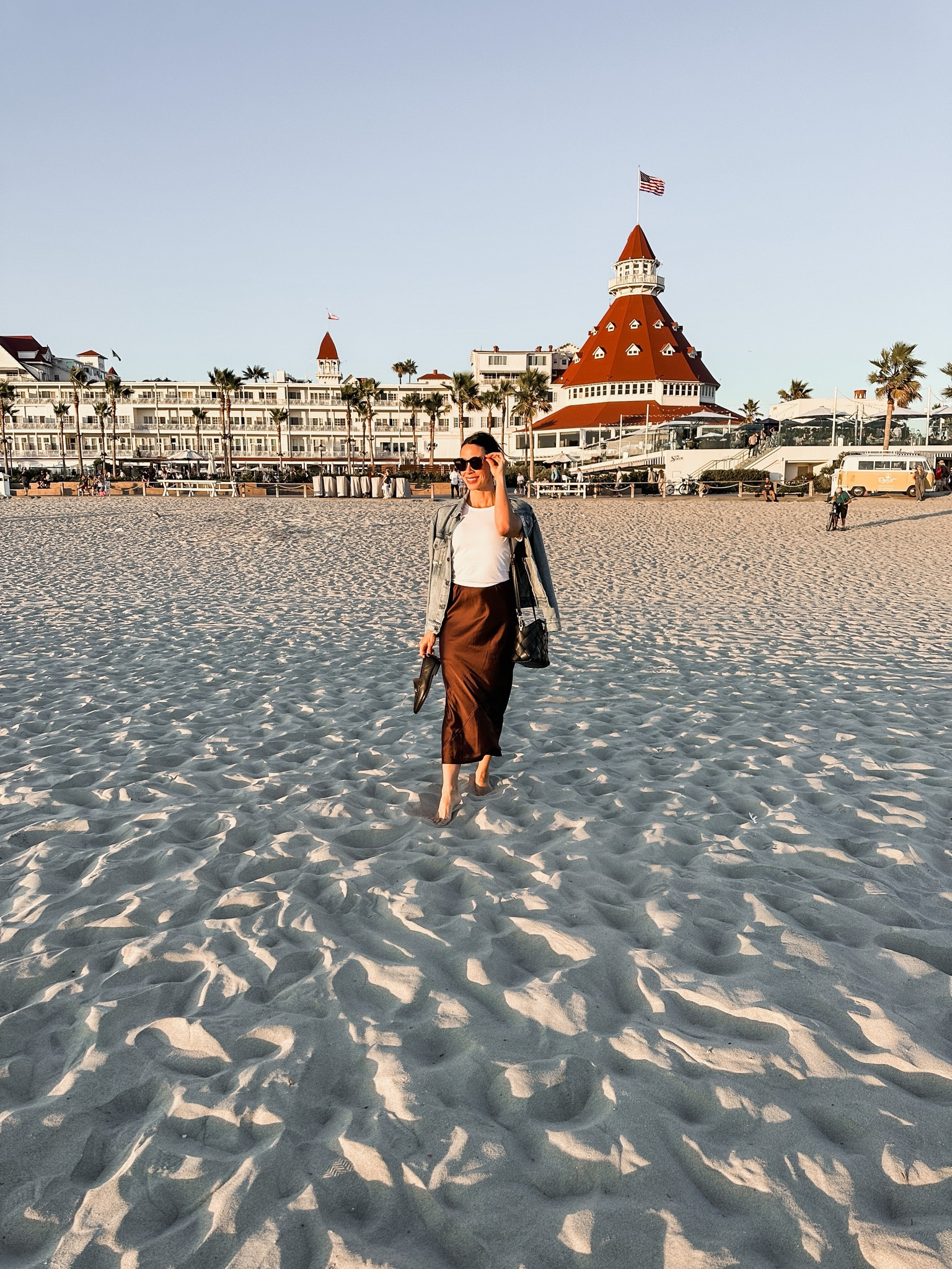 This athleisure shirt was perfect for the plane and then to dinner. No sweat or pit stains! I knotted for dinner and put with my all time favorite denim jacket. Paired with a silk skirt from local boutique but linked several to get the look. Not pictured, Sam Edelman loafers!

Classic & chic. Monotone and neutral for fall! 

#LTKover40 #LTKtravel #LTKstyletip