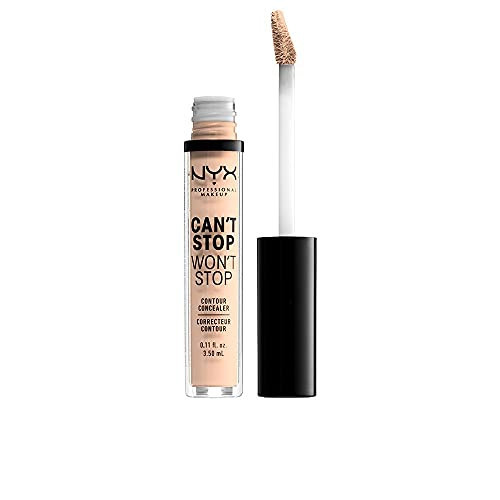 NYX PROFESSIONAL MAKEUP Can't Stop Won't Stop Contour Concealer, 24h Full Coverage Matte Finish - Light Ivory | Amazon (US)