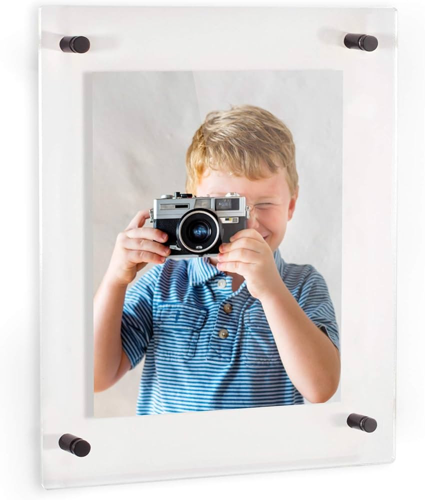 ArtToFrames Floating Acrylic Frame for Pictures Up to 24x36 inches (Full Frame is 28x40) with Bla... | Amazon (US)