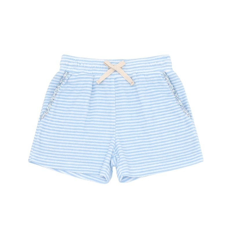 boys powder blue stripe french terry short | minnow
