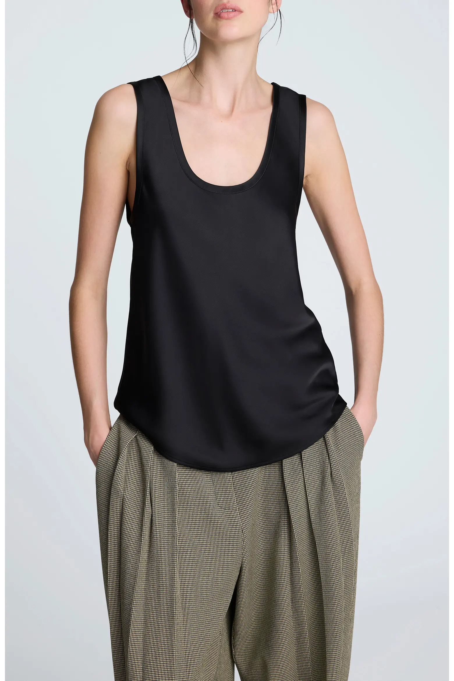 Kenneth Cole Satin Scoop Neck Tank (Women) | Nordstrom | Nordstrom