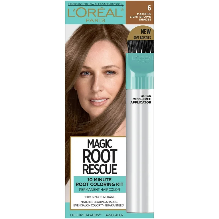 L'Oreal Paris Magic Root Rescue Permanent Hair Color, 6 Light Brown | Walmart (US)