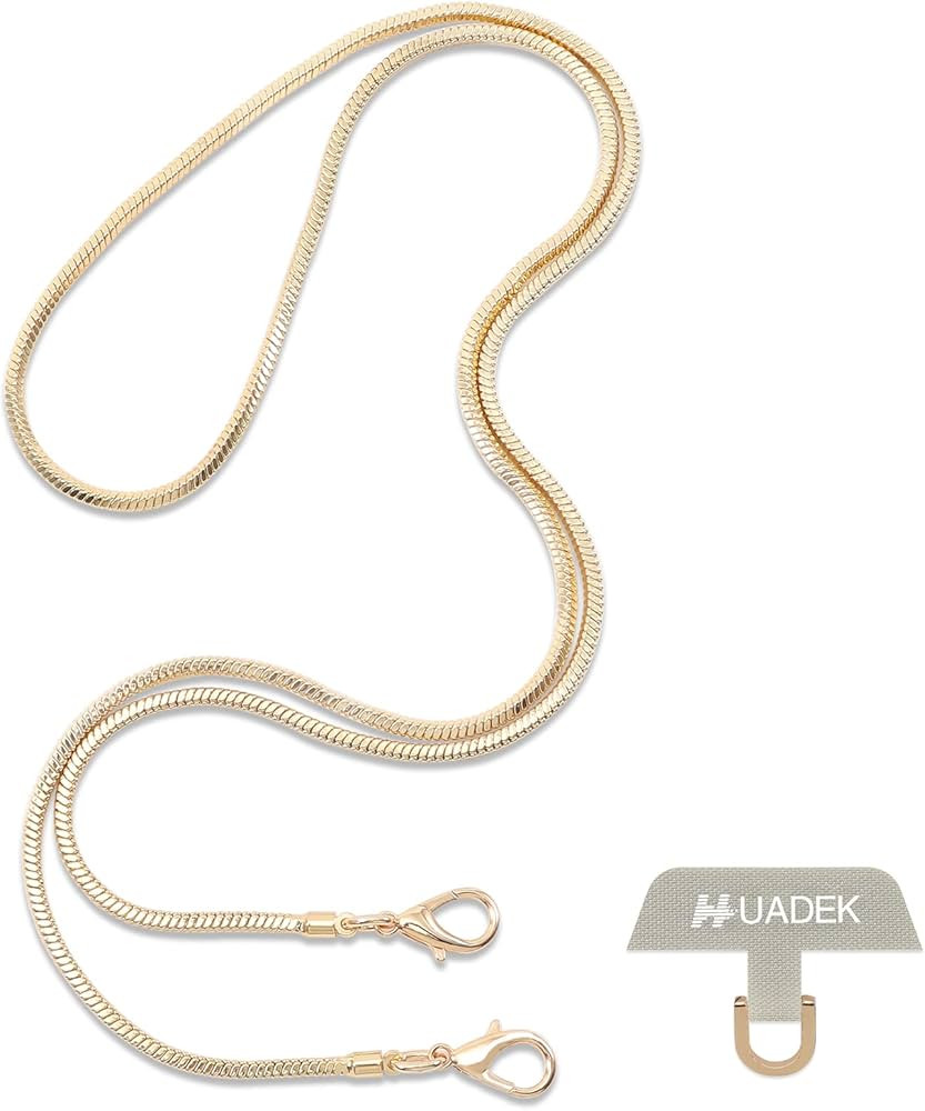 Snake Chain Phone Strap Universal phone lanyard phone strap connector (Snake-Chain（Light gold... | Amazon (US)