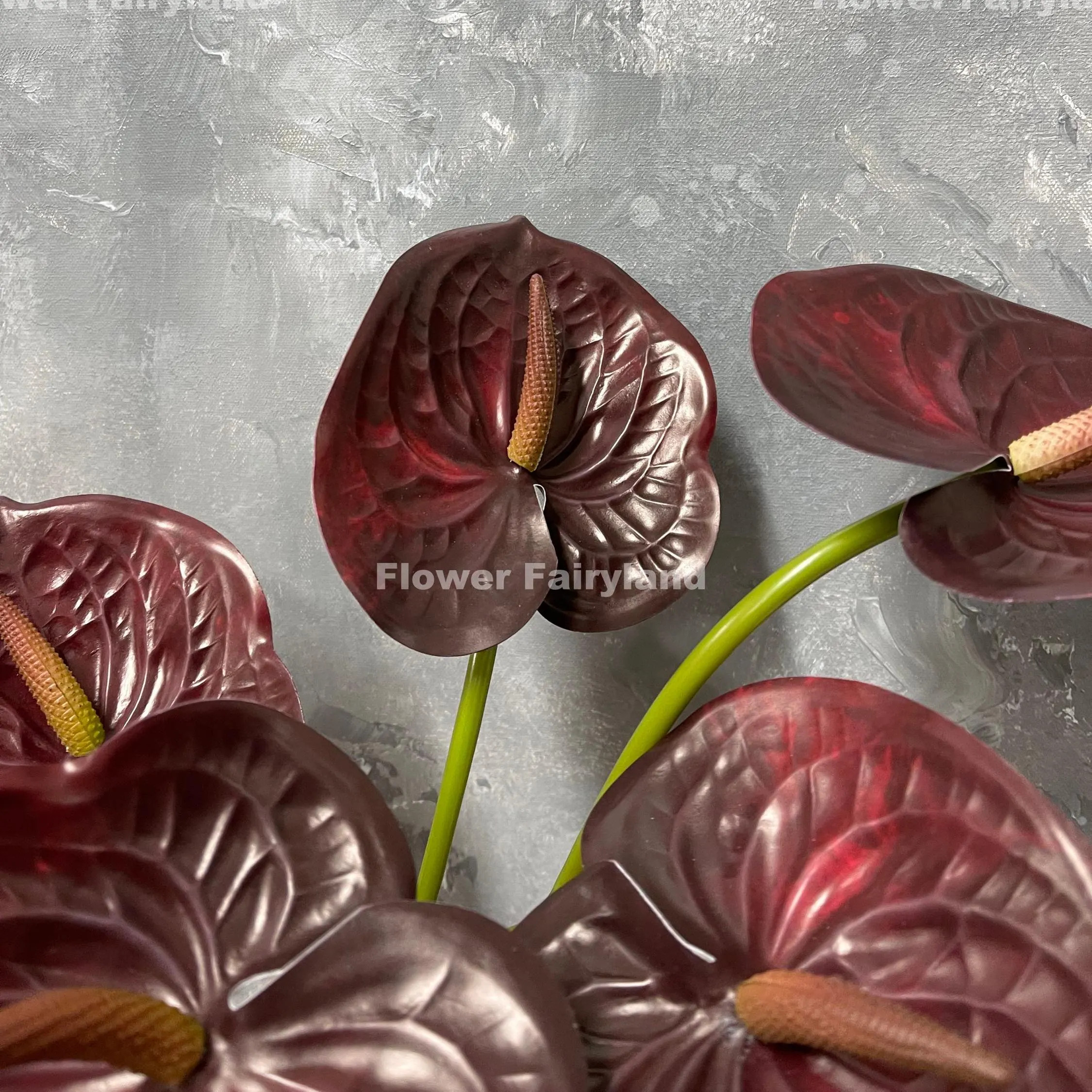 Real Touch Anthurium Stem - Artificial Plant - Burgundy | Etsy (Global)